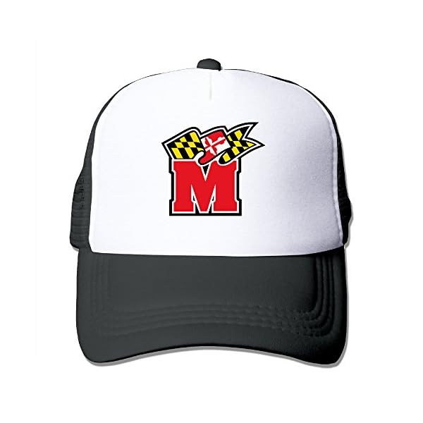 SAXON13-For-Men-Women-Baseball-caps-Mesh-Back-University-Of-Maryland-Terps-Cap-Hats-Black