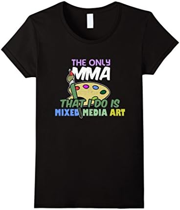 Womens Mixed Media Art funny art supplies novelty T Shirt XL Black