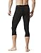 TM-MUC18-KLB_Large Tesla Men's Compression 3/4 Capri Shorts Baselayer Cool Dry Sports Tights MUC18