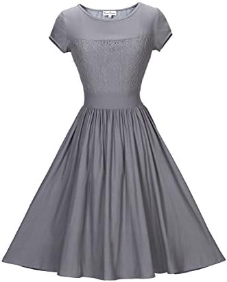Vienna Summer Classy Vintage Style Women’s Swing Dress by LCEBODGRAY4XL