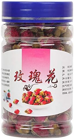 NATRUSS 50g Dried Red Rose Buds Fragrant Chinese Flower Herbal Tea with Storage Container
