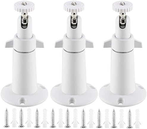 Camera Wall Mount Bracket, Dayree 3 Pack Aluminum Alloy Adjustable Security camera brackets for Arlo, Arlo Pro Indoor Outdoor Install with Screws White