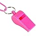 24 Colorful Neon Necklace Whistles ~ 2 Dozen Fun Noise Making Whistles ~2'' Party Birthday Favors ~ Easter Basket Filler Prize Fairs /Sports Team/ Gifts Loot Bags/
