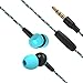 OARIE Earphones, in-Ear Headphones with Microphone Music Stereo Earbuds Headset with Zipper Case (Sky Blue)