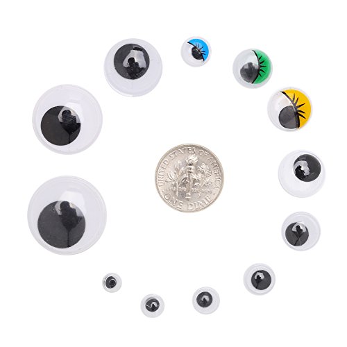DECORA 6mm Round Wiggly Toy Eye with Self-adhesive 1000 Pieces