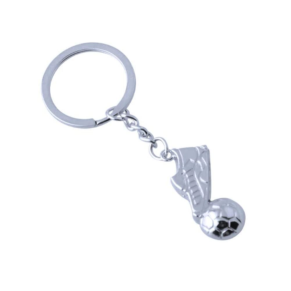 ARFUKA Keyring Football and Sneakers Pendant Keyring Metal Unisex Key Organizer Holder Keychain Birthday Christmas Wedding Valentine's Day Gift for Men and Women Silver