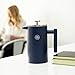 Best French Press Coffee Maker 34 oz - Double Wall Stainless Steel Insulated Coffee Presses with Filtration - 4 Small Single Cup Servings - Large 1000 ml Measuring Marks by FikaPress
