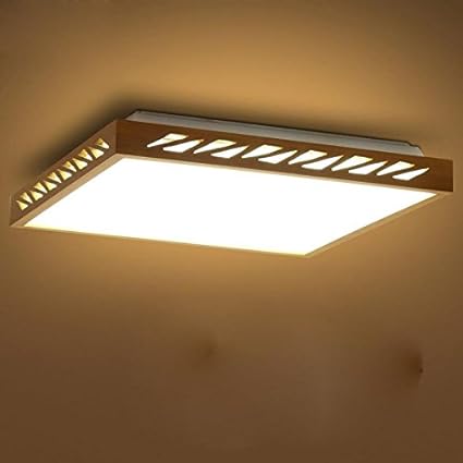 Araña araña Boutique creativa,Luz de techo de madera [Cuadrado] 63