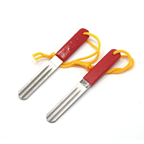 SAMSFX Dual Grit Diamond Fishing Hook & Knife Sharpening File Fly Fishing Tool (Red Hook Sharpeners)