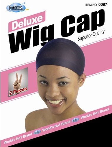 Dream Deluxe Wig Cap Black 0097blk Superor Quality 2 Pieces