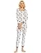 Leveret Women's Pajamas Fitted 2 Piece Pjs Set 100% Organic Cotton Sleep Pants Sleepwear (XSmall-XLarge)