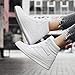 UBFEN Women's Shoes Hidden Wedges 5.5cm Fashion Sneakers Ankle Boots Bootie Platform Heel High Top Casual Sports