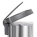 simplehuman 45 Liter / 12 Gallon Semi-Round Sensor Automatic Trash Can, Brushed Stainless Steel with Grey Plastic Lid