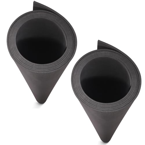 MEARCOOH 2-Rollen Schwarz Eva Foam 3mm, Großes Eva Schaumstoff für Cosplay, 150cm*90cm Dichte 86kg/m3 Eva Schaum für Kunsthandwerk Kostüm DIY Projekt 