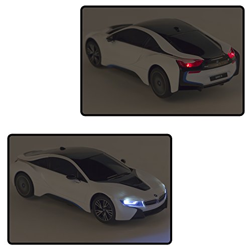 Coche BMW I8, con radiocontrol, escala 1:18, color blanco
