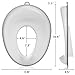 Potty Training Seat for Boys and Girls - Toddler Toilet Seat - Portable Travel Potty Seat - Toilet Training Seat Adapter - Potty Trainer for Kids - Baby Potty Ring Toilet Trainer by Oxlay. White/Gray