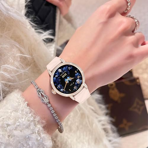 MYSHUN Reloj Inteligente Mujer con Llamadas, 1,27 Pulgada Smartwatch Mujer Deportivo con Podometro Pulsometro SpO2 Sueño Presion Arterial Actividad IP67 Reloj Digital para iOS Android (Plateado)