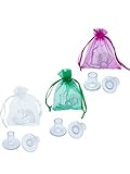 Mtlee 6 Pairs High Heel Protectors Heel Stoppers, Small/ Middle/ Large (Transparent)