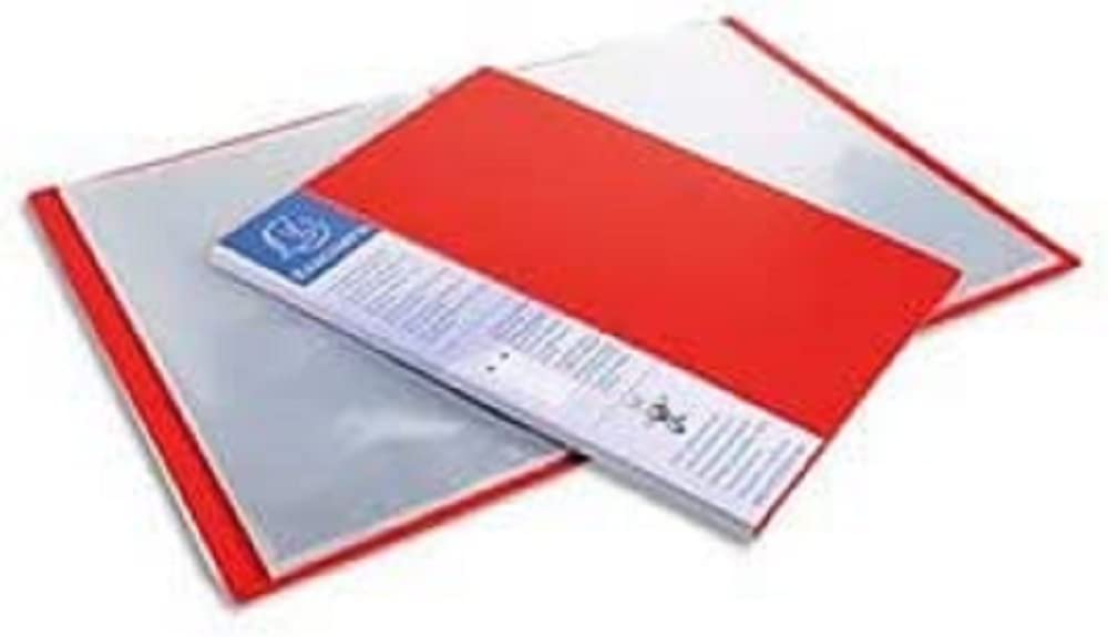 Exacompta - Ref 88405E - Opaque PP Display Book - 240 x 320mm in Size, Suitable for A4 Documents, Crystal Clear Pockets, 0.8mm Polypropylene, 40 Pockets, 80 Viewing Pages - Red