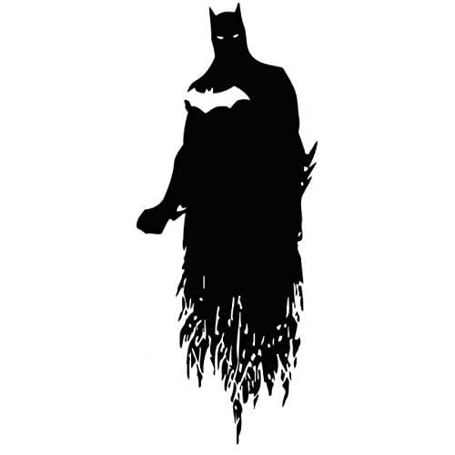 Batman Car Decal Sticker 8 x 4 inch BLACK Handmade Products