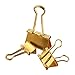 Z ZICOME 50 Pack Binder Paper Clips, Gold, Assorted Sizes (1-1/4 inch, 1 inch, 3/4 inch)