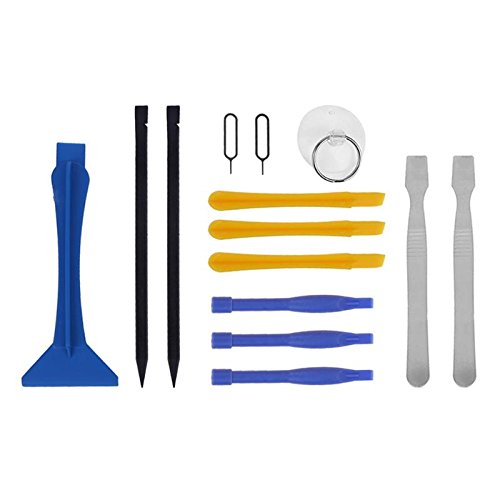 8 Types Set of Tool Mobile Phone Repair Kit Cell Phone Maintenance Suction Cup Screwdriver Set Screen Disassembly Opening Tool Red, Silver Tone