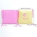 Hengfey Cotton Breathable Baby Crib Bumpers 6 PCS Pink Flower