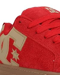 DC Men's Court Graffik SE Skate Sneaker, RED, 13