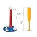 Tee-ball Sport Set - 6 Balls and 1 Soft Ball with Bat & Glove to Develop Baseball & Softball Skills - Primary Color Set for Kids in Carry Case