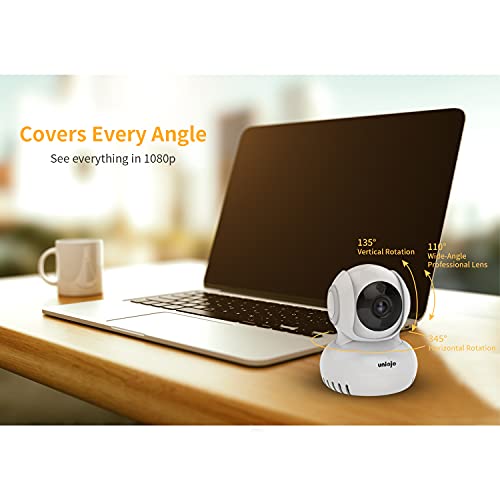 WiFi Camera, UNIOJO 1080P Security Camera, with Motion Detection, Two