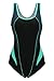 ReliBeauty Womens Hollow Back One Piece Swimsuit (12-14(XX-Large), Black & Blue)