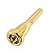 Whitelotous Gold Plated Trumpet Mouthpiece Meg 3C Size for Bach New