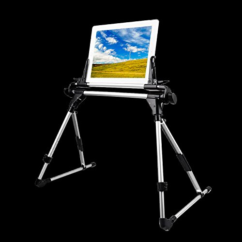 Tablet Stand Adjustable,Portable Phone Holder Stand for Bed, Sofa, Floor & Desk, Lazy Man Stand for iPad iPhone Cell phone Galaxy Tab E-reader Indoor & Outdoor with Cable Bag, Drawstring Sack 4-13inch - Thumbnail 6