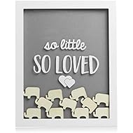 Pearhead Little Wishes Signature Baby Shower Guestbook Sign Frame, Great Guestbook Alternative, Gray/White