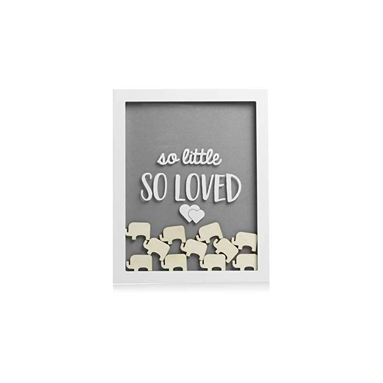 Pearhead Elephant Token Frame, Little Wishes Signature Baby Shower Guestbook Alternative, Pregnancy Keepsake for Soon to…
