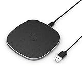 POWERADD Fast Wireless Charger, Qi-Certified powerport 10W with Samsung Galaxy Note9/S9/s9 Plus/Note8/S8/S8 Plus,7.5W Compatible with iPhone Max/XR/XS/X/8/8 Plus,5W for All Qi-Enabled(No Adapter)