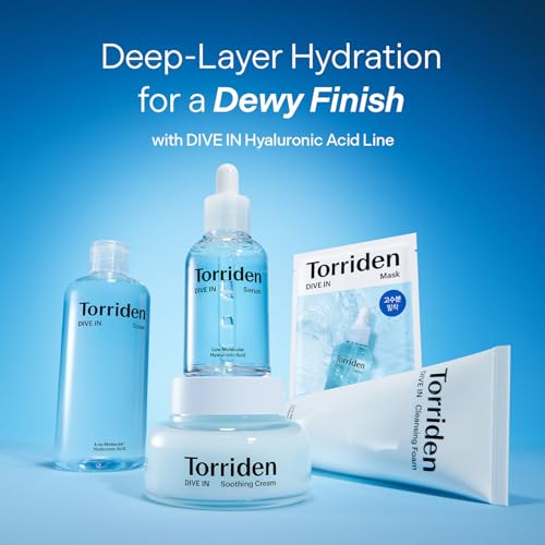 TORRIDEN DIVE-IN Low-Molecular Hyaluronic acid Soothing Cream 3.38 fl oz | Facial Moisturizer Gel for Sensitive, Dry Skin | Fragrance-free, Alcohol-free, No Colorants | Vegan, Clean, Cruelty-Free