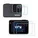 HLH Screen Protector for GoPro Hero 7 Silver/White, Ultra Clear 9H Hardness Tempered Glass Screen Protector + Lens Protector for GoPro Hero 7 Silver/White 2018 Action Camera (2 PCS + 2 PCS)