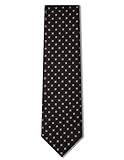 Origin Ties Men's Polka Dots with Floral Pattern Skinny Silk Tie
