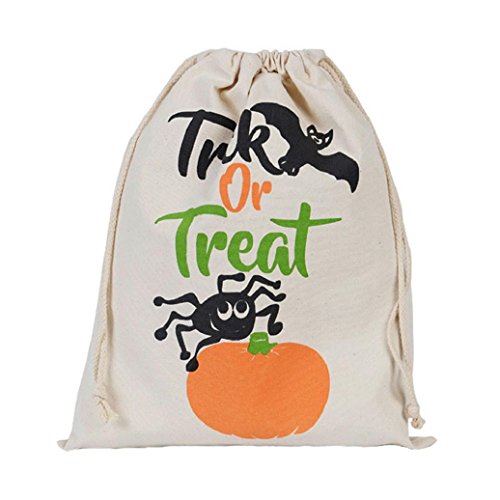 Elevin(TM)2017 Halloween Candy Bag Gift Bag Bundle Pocket Drawstring Storage Candy Trick or Treat Bag Travel Bag (C)