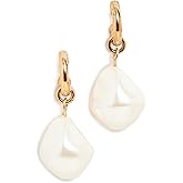 Jennifer Behr Women's Perele Hoops, Pearl, Off White, One Size