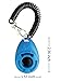 LaZimnInc Dog Training Clicker with Wrist Strap - Pet Training Clicker, Big Button Clicker Set, 2-Pack(Blue + White)