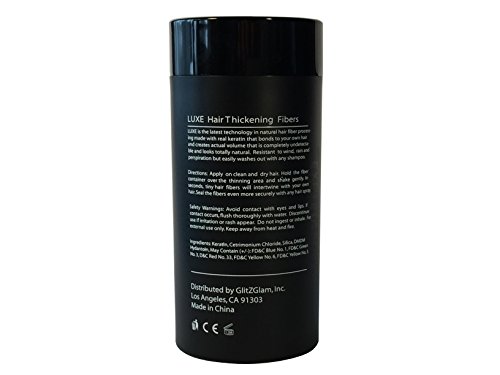 LUXE Hair Thickening Fibers with Natural Keratin-2 Months+ Supply!-Confidence in a Jar!-Multiple Colors Available (Light Brown)