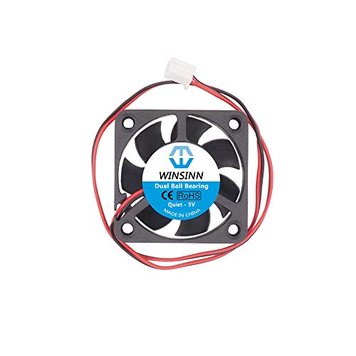 WINSINN 40mm Fan 5V Dual Ball Bearing Brushless 4010 40x10mm for Cooling PC North South Bridge Chip - Quiet (Pack of 5Pcs)