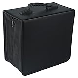 Fasmov 400 Disc CD/DVD Binder DVD Wallet Case with Black CD Storage Pages