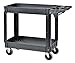 Sandusky Lee PUC174033-2 Heavy-Duty Plastic Utility Cart, 2 Shelves, 33