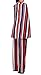 Lovaru Women's Fashion Striped Cape High Waist Flared Palazzo Bell Bottom Jumpsuit