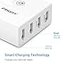 Pisen 20W 4-Port Portable USB Charger, Foldable AC Plug and Smart Technology Travel Charger Wall Charging Station for iPhone 8/7/6 Plus, iPad, Samsung Galaxy , HTC, Blackberry Power Banks, and More