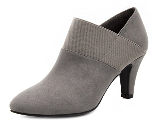 London fog womens bobbie heel ankle booties grey 10