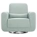 Babyletto Tuba Extra Wide Swivel Glider in Seafoam, Greenguard Gold Certified